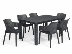 Keter Julie Table With 6 Elisa Chairs -Gardena Store 000bom 17209495 keter julie table with 6 elisa chairs 6