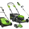 Greenworks 40V Mower & Scarifier 5.0Ah Pro Combo -Gardena Store 000bom 2506602 combo greenworks 40v pro mow scarify 5.0ah 1