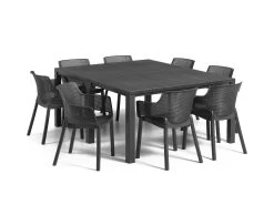 Keter Julie Double Table With 12 Elisa Chairs -Gardena Store 000bom 8711245150376 keter julie double table with 12 elisa chairs 4