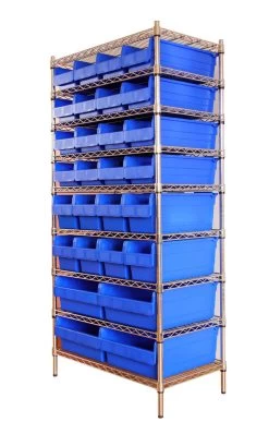 Shelf Set With Bins 180cm X 86cm X 30cm
