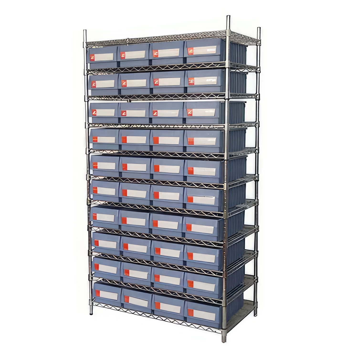 Shelf Set With Bins 195cm X 105cm X 27cm 4 Shelf Set With Bins 195cm X 105cm X 27cm - Image 2