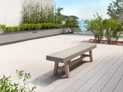 Tate Concrete Outdoor Bench Seat -Gardena Store 000bom conseat tate concrete outdoor bench seat 2
