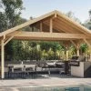 Wooden Patio Cover Robert 5.55m X 5.1m -Gardena Store 000bom cp5637 wooden double carport robert 5.55m x 3.72m 1