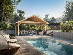 Wooden Patio Cover Robert 5.55m X 5.1m 11 Wooden Patio Cover Robert 5.55m X 5.1m -Gardena Store 000bom cp5637 wooden double carport robert 5.55m x 3.72m 2