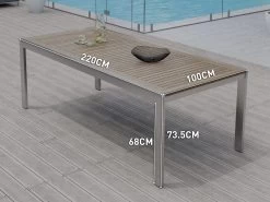 Quarterdeck Outdoor Dining Table With Halyard Dining Chairs -Gardena Store 000bom deckhalyard quarterdeck table halyard chairs 6