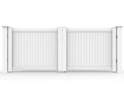PVC 1.8m Privacy Fence System - Driveway Gates -Gardena Store 000bom drivegate pvc privacy fence driveway gate kit 3.6m 1c