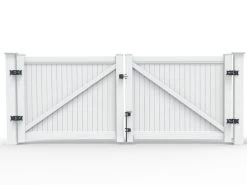 PVC 1.8m Privacy Fence System - Driveway Gates -Gardena Store 000bom drivegate pvc privacy fence driveway gate kit 3.6m 2c