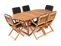 Eden Extending Outdoor Dining Set 6-Seater -Gardena Store 000bom eden 6 1c