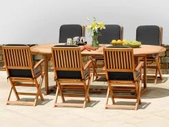 Eden Extending Outdoor Dining Set 6-Seater -Gardena Store 000bom eden 6 2c