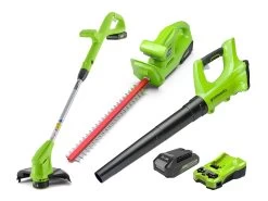 Greenworks 24V Garden Power 3 Piece 2.0Ah Kit -Gardena Store 000bom gw24vpowerkit3p greenworks 24v garden power kit 3 piece 1