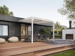 Louvre Roof System Wall Mount 3m X 3m White -Gardena Store 000bom louvrewall3x3 wh louvre roof system wall mount 3m x 3m white 3