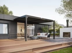 Louvre Roof System Wall Mount 4m X 3m Charcoal 12 Louvre Roof System Wall Mount 4m X 3m Charcoal -Gardena Store 000bom louvrewall4x3 ch louvre roof system wall mount 4m x 3m charcoal 3