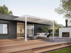 Louvre Roof System Wall Mount 4m X 3m White -Gardena Store 000bom louvrewall4x3 wh louvre roof system wall mount 4m x 3m white 3