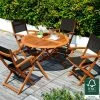 Mansfield Round Outdoor Dining Set 4-Seater -Gardena Store 000bom mansfield 4 2 1