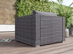 Sandpiper Rattan Outdoor Lounge Suite 3-Piece Dark -Gardena Store 000bom sandp3 dark sandpiper rattan lounge suite 3 piece dark 9b