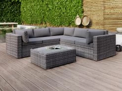 Sandpiper Rattan Outdoor Corner Suite Dark 7 Sandpiper Rattan Outdoor Corner Suite Dark -Gardena Store 000bom sandpiper darkgrey 1c