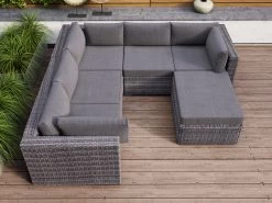 Sandpiper Rattan Outdoor Corner Suite Dark