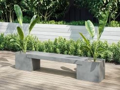 Gardena Store -Gardena Store 000bom slabbench slab concrete planter bench 1