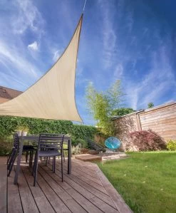 Shade Sail Triangular 3.6m X 3.6m X 3.6m Beige -Gardena Store 127015 shade sail triangular 3.6m x 3.6m x 3.6m beige 2