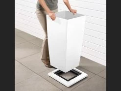 Lechuza Cubico 30 Coaster - White -Gardena Store 13425 lechuza cubico 30 coaster white 3