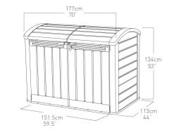 Keter Store It Out Ultra 2000L Black Grey -Gardena Store 17199414b keter store it out ultra 2000l black grey 6b