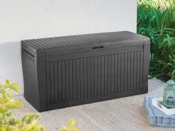 Keter Comfy Storage Box 270L -Gardena Store 17202436 keter comfy cushion box dark grey 2e