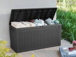 Keter Comfy Storage Box 270L -Gardena Store 17202436 keter comfy cushion box dark grey 3e