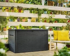 Keter Java Rattan Outdoor Storage Box 870L 13 Keter Java Rattan Outdoor Storage Box 870L -Gardena Store 17204486 keter java rattan outdoor storage box 870l 4