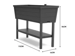Keter Alfresco Raised Planter Bed 105L Charcoal -Gardena Store 17209689 keter alfresco raised planter bed 105l charcoal 1 diagram