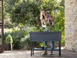 Keter Alfresco Raised Planter Bed 105L Charcoal -Gardena Store 17209689 keter alfresco raised planter bed 105l charcoal 12