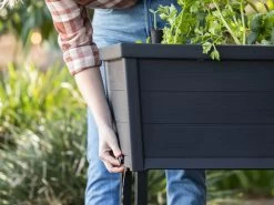 Keter Alfresco Raised Planter Bed 105L Charcoal -Gardena Store 17209689 keter alfresco raised planter bed 105l charcoal 4