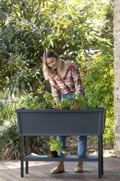 Keter Alfresco Raised Planter Bed 105L Charcoal -Gardena Store 17209689 keter alfresco raised planter bed 105l charcoal 9
