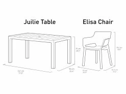 Keter Elisa Chair 6 Pack -Gardena Store 17210716 keter elisa chair 6 pack 9