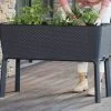 Keter Splendor Raised Planter Bed 120L Graphite -Gardena Store 17211629 keter raised planter bed 120l graphite 1