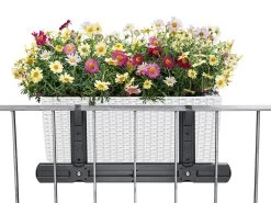 Lechuza Balconera Bracket Extension - Black -Gardena Store 19035 lechuza balcony bracket extension black 2