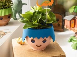 Lechuza Ojo Table Planter Ocean Blue