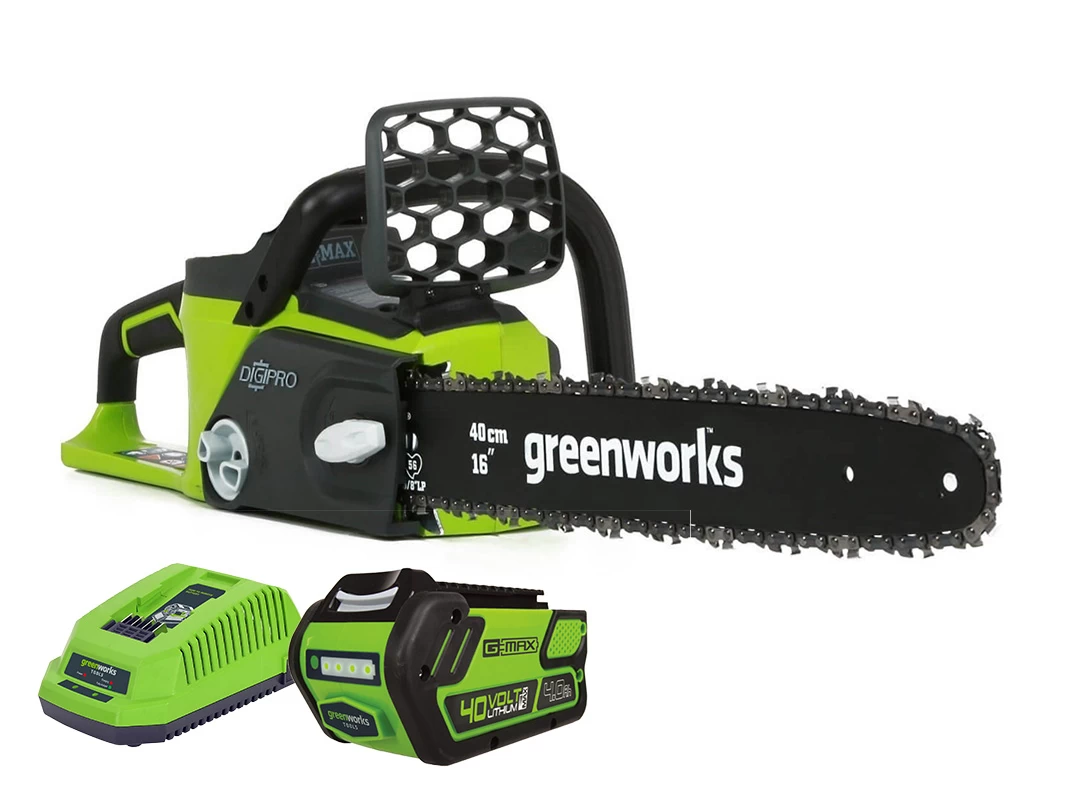 Greenworks Chainsaw G-MAX 40V Brushless 16" 4.0Ah Kit 4 Greenworks Chainsaw G-MAX 40V Brushless 16" 4.0Ah Kit - Image 2