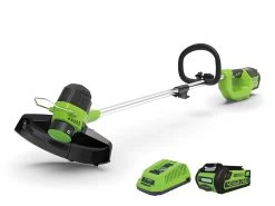 Greenworks Line Trimmer G-MAX 40V Li-Ion 2.0Ah Kit -Gardena Store 2101507 greenworks line trimmer g max 40v li ion b 1c 1