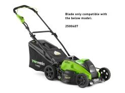 Greenworks 40V Mower Blade 460mm To Suit 2500407 -Gardena Store 2500407 greenworks lawnmower g max 40v li ion 460mm brushless disclaimer 1