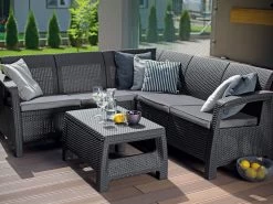 Keter Corfu Outdoor Corner Suite Charcoal 10 Keter Corfu Outdoor Corner Suite Charcoal -Gardena Store 3253929168024 keter corfu 4 seater corner suite charcoal 2