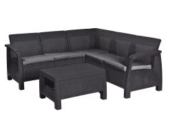 Keter Corfu Outdoor Corner Suite Charcoal 12 Keter Corfu Outdoor Corner Suite Charcoal -Gardena Store 3253929168024 keter corfu 4 seater corner suite charcoal 4