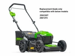 Greenworks 40V Mower Blade 460mm To Suit 2502307 & 2501373 -Gardena Store 333022330 2502307 greenworks g max 40v lawnmower replacement blade 2b
