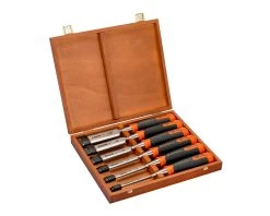 Bahco ERGO Splitproof Chisel Set 6 Piece With Wooden Case -Gardena Store 434 s6 eur 1