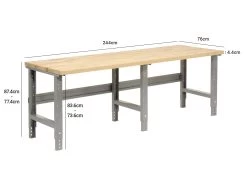 Workbench Maple 244 X 76cm -Gardena Store 4tw30 workbench maple 244 x 76cm 1 diagram 2