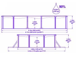 Bestway Hydrium Oval Steel Wall Pool 6.1m X 3.6m X 1.2m -Gardena Store 56370 bestway hydrium oval steel wall pool 6.1m x 3.6m x 1.2m 17
