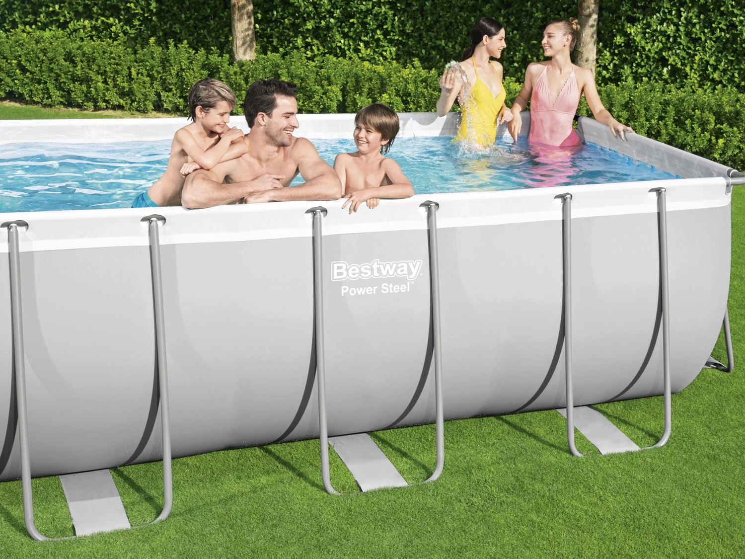 Bestway Power Steel Rectangle Pool Set 4.12m X 2.01m X 1.22m 3 Bestway Power Steel Rectangle Pool Set 4.12m X 2.01m X 1.22m