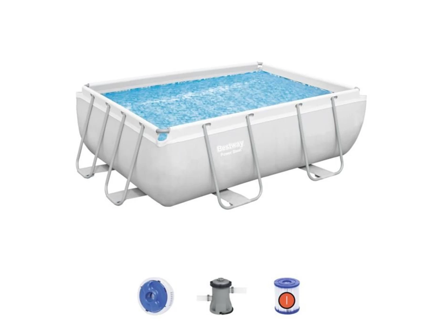 Bestway Power Steel Rectangle Pool Set 2.8m X 1.9m X 0.8m 4 Bestway Power Steel Rectangle Pool Set 2.8m X 1.9m X 0.8m - Image 2