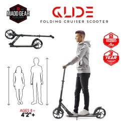 Madd Gear Madd Renegade Glide 200 Scooter Black -Gardena Store 600 138 madd renegade glide 200 black 4