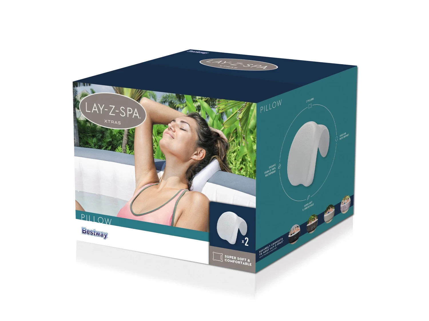 Bestway Lay-Z-Spa Pillows Pairs 3 Bestway Lay-Z-Spa Pillows Pairs