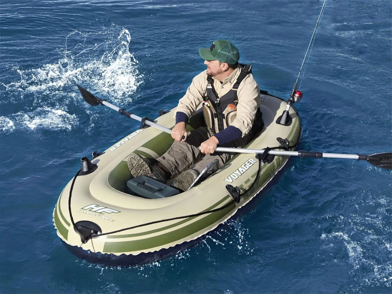 Bestway Hydro-Force Voyager 300 Inflatable Boat With Oars 4 Bestway Hydro-Force Voyager 300 Inflatable Boat With Oars - Image 2